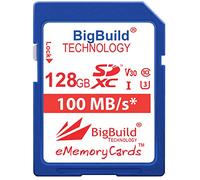 Scheda di Memoria SDXC U3 128GB BigBuild Technology per Canon EOS R8, R100, C80 Fotocamere