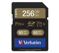 Scheda Di Memoria SDXC Verbatim 256GB Pro Plus 600X, UHS-I V30 U3 Classe 10