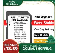 Scheda di navigazione Europa RU 2024 da 16 GB per Mazda 2 3 6 CX-3 CX-5 Scheda SD GPS Aggiornamento più recente Sofatware