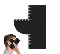 Scheda di ottimizzazione dell'attaccatura dei capelli - 5,91 x 4,33 x 0,39 pollici | Scheda di miglioramento della linea dei capelli | Righello per rasatura liscia con scale di misurazione per capelli