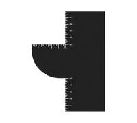 Scheda di potenziamento per, strumento di forma per capelli, simmetria e curva, guida di shaving Smooth Shaving con indicatori di misurazione, per grooming, dresser, 5,91 x 4,33 x 0,39