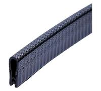 Scheda di protezione del bordo a forma di U, sched Striscia for bordo sigillante a forma di U nera da 3,28 piedi con spazio in metallo resistente ma flessibile for porte di camion e applicazioni domes