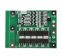 Scheda di protezione della batteria 4S 40A, 14,8 V 16,8 V agli ioni di litio PCB 10 Mosfet per trapano spruzzatore inverter LED, verde