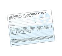 Scheda di registrazione del cliente medico - Modulo di consultazione per terapisti mobili e saloni, formato A5, confezione da 50, paesaggio
