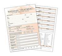 Scheda di registrazione per clienti massaggi, modulo di consulenza per terapisti mobili e saloni, formato A6, confezione da 50, paesaggio