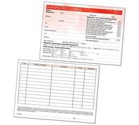 Scheda di registrazione per clienti parrucchieri, modulo di consulenza per terapisti mobili e saloni, formato A5, confezione da 50, paesaggio