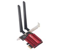Scheda di Rete 5.2 Dual Band da 1800 Mbps per 10 11, velocità più Elevata, Copertura Estesa, Efficienza Migliorata, Sicurezza WPA3 con WiFi6, Materiale in Lega di Alluminio,