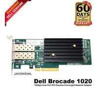 Scheda di rete Dell Brocade 1020 Dual Port 10Gb SFP+ CNA PCIe x8 Low Profile ...