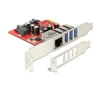 Scheda di Rete DeLock 89382 PCI Express 5 Gbps 3 USB 3.0 Gigabit Ethernet