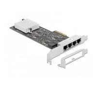 Scheda di Rete DeLOCK PCI Express x4 4 porte RJ45 2,5 GbE Metallo Nero