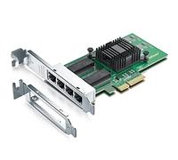 Scheda di rete Gigabit a 4 porte con chip Intel I350, scheda di rete da 1 GB Confronta con Intel I350-T4 NIC, porte Quad RJ45, PCI Express 2.1 X4, scheda Ethernet a basso profilo per Windows/Windows