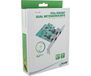 Scheda di rete Gigabit in linea 2x RJ45 2,5 Gbit/S PCIe X1 incl. Profilo basso - Scheda di rete - PCI -Express - 2.500 Mbps (51 NEW