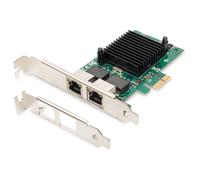 Scheda di rete Gigabit PCIe 2 porte RJ45 Layer 2 Chipset Intel 82575EB 1 GBit/s