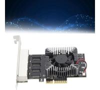 Scheda di Rete Gigabit PCIE a 4 Porte, Trasmissione a 2,5 Gbps Adattatore Ethernet PCI Express 100 1000 2500 Mbps, 4 Porte in Rame J45 Scheda di Rete RTL8125B per Linux per Win 7