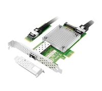 Scheda di rete in fibra ottica da M.2 a 10GbE singola porta SFP+ con chip Intel 82599, supporto PXE/UEFI, M.2 + M Key + SFF-8087 con cavo da 35 cm per Internet café E-Sports.