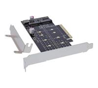 Scheda di Rete InLine 76660N PCIe M.2 NVMe 64 Gb/s LED Low Profile