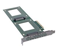 Scheda di Rete InLine 76660O PCIe 3.0 U.2 64 Gb/s Dual SSD NVMe