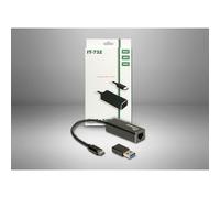 Scheda di Rete Inter-Tech IT-732 USB Type-C Ethernet 2,5 Gbit/s Alluminio Grigio