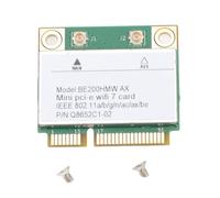 Scheda di rete Mini PCI E 7, 8774Mbps 2 Band 2.4G 5G Gigabit Scheda di Rete Mini PCIE Interfaccia Adattatore con Bluetooth 5.4 BE200HMW per PC (senza antenna)
