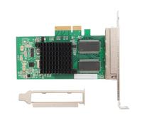 Scheda di rete PCIe 4 porte, scheda Gigabit Ethernet per computer desktop server, trasmissione a 1000 Mbps PCI Express 2.0 5 GT, adattatore di rete RJ45 con staffa per Linux Unix