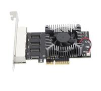 Scheda di Rete PCIE da 2,5 Gbps, Adattatore Gigabit Ethernet PCIE a 4 Porte per Chip RTL8125B, 4 Porte RJ45, PCI Express 2.1 X4, Scheda LAN di Rete PCI Express Ad Alta velocità