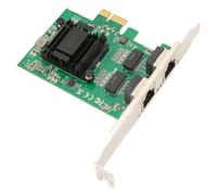 Scheda di Rete PCIe TXA108 82571, Convertitore Adattatore 2 LAN RJ45, Scheda Gigabit Ethernet PCI Ex1 10/100/1000Mbps, per PC Desktop