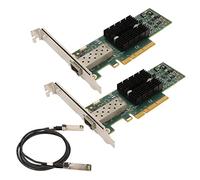 Scheda di Rete SFP+ PCIE da 10 Gb, 2PCS MNPA19- Scheda Adattatore di Rete Mellanox ConnectX-2 10 Gbps + Cavo Adattatore da 1 M, Installazione per l'uso.
