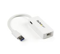 Scheda di Rete StarTech USB31000SPTW USB 3.0 Gigabit Ethernet 5 Gbps Pass-Through Bianco