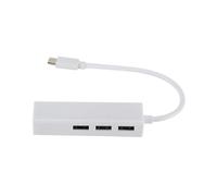 Scheda di rete Type-C a USB 2.0 100GbE Hub Lan RJ45 Adattatore di rete Ethernet 3 porte USB 2.0