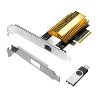Scheda di rete WAVLINK 10G Base-T PCIe, adattatore Ethernet PCI Express da 10000/5000/2500 Mbps con controller AQC113, NIC 10G per Windows 11/10 e Linux con supporto a basso profilo