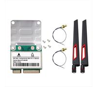Scheda di rete WiFi 6 RTL8852BE con antenne da 10 DBI, adattatore Mini PCI-E Dual Band 2.4G/5GHz 1800M BT 5.2 per Win 10 11