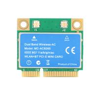 Scheda di rete wireless per doppia banda 2,4 GHz/5 GHz, scheda WiFi Mini PCI-E ad alte prestazioni da 1200 Mbps con supporto Bluetooth, trasmissione