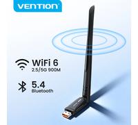 Scheda di Rete Wireless Vention Wifi 6 AX900 USB, Adattatore Bluetooth 5.4 con Guadagno 5dBi, Ethernet Wifi 5G/2.4G per PC Portatile Windows 10/11