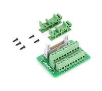 Scheda di sblocco IDC20P, Keenso IDC20P 20Pin Maschio Scheda di breakout per testate Connettore per interfaccia di montaggio su guida DIN Modulo di alimentazione Morsetto Connettore Interfaccia PLC