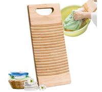Scheda di scrub in legno - Board di lavaggio in legno da 50x18 cm, detergente tradizionale per lavanderia, stazione di lavaggio portatile con motivo ondulato | Rondella di vestiti per casa, scuola,