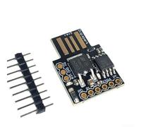 Scheda di sviluppo compatibile con Arduino Ide con per microcontroller Attiny85 e per interfaccia mini USB per progetti elettronici fai da te con sei pin Io e regolatore a bordo, colore nero