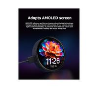 Scheda di Sviluppo ESP32-S3 con Display Touch AMOLED Rotondo da 1,75 Pollici e Sensore A 6 Assi per Xiaozhi AI Deeps ompleta di Custodia.