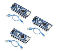 Scheda di sviluppo Nano con cavo USB, QIAZI Nano V3 modulo con chip CH340, Nano-V3, scheda di sviluppo con spina TypeC, 5 V, 16 m, 328P, compatibile con Arduino Nano (3 pezzi)