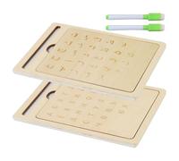 Scheda di tracciamento delle lettere - Scheda di apprendimento in legno arabo russo, superficie liscia e resistente | Giocattolo di scrittura prescolare per ragazzi e ragazze, disegno in classe