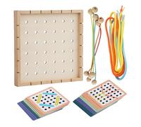 Scheda Di Trazione Del Filo Con Corda Divertente - Carte Da Gioco In Legno, Gioco Di Apprendimento Motorio | 40 Modelli Colorati Con Una Funzione Di Gioco Thread 6 Cavi Per Lo Sviluppo Del Coordinamen