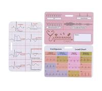 Scheda educativa per la cura, libro di consultazione 'infermiera, interpretazione ECG, 3 pezzi, accessori ECG, con valori di riferimento cardiaco, per clinica in terapia intensiva e pronto