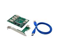 Scheda estesa desktop da PCIe a PCI-E X1 a 4 porte, 1 scheda di estensione USB 3.0, convertitore PCIe desktop ASM1184E