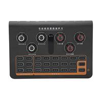 Scheda Girante Q8 Esterna, Mixer Portatile a Doppio Canale con 16 Effetti Speciali, 12 Suoni Elettronici, 6 Effetti Microfono, per Computer Cellulare PC Webcast Dal