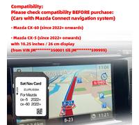 Scheda GPS per Mazda CX-5 CX-60 2022+ Mappe più recenti Versione Navigazione SD EU Russia