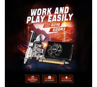 Scheda grafica JINGSHA GT210 1GB DDR3, 120x160x20mm, per ufficio e media