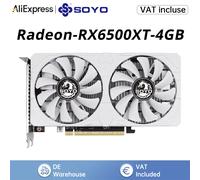 Scheda grafica SOYO AMD Radeon RX 6500 XT 4GB GDDR6 PCIEx4 4.0 6nm 6PIN per giochi desktop, ufficio e computer domestici RX6500XT 4GB