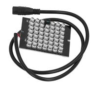 Scheda Luminosa Illuminatore IR Invisibile a 48 LED per Telecamera di Sicurezza CCTV, Scheda Lampada IR LED IR 940NM con Alimentazione 12V CC, Luce per Telecamera per Visione