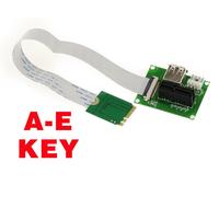 KALEA-INFORMATIQUE M2 (M.2 NGFF) E A E+A Scheda Key to PCIe x1 per l'utilizzo di una scheda PCIe su uno slot M2 E, A o E+A Key