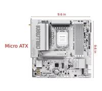 Scheda Madre AsRock B860M Challenger WiFi White Intel B860 LGA 1851 DDR5 Micro ATX Wi-Fi 7
