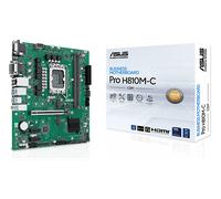 ASUS PRO H810M-C-CSM, Scheda Madre Intel, 6+1+1+1 Fasi di Alimentazione, Slot DDR5, PCIe 5.0, Adatta per PC AI-Advanced, 2 Slot M.2, DisplayPort, VGA, HDMI, USB-A e USB-C 10Gbps, Nera